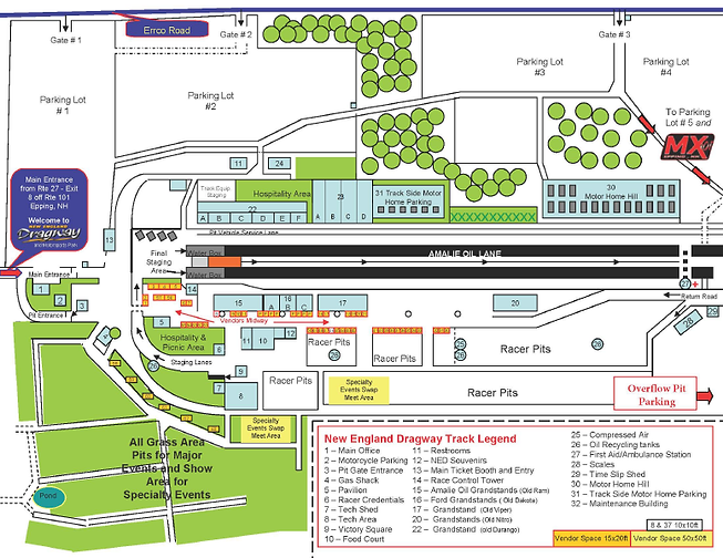 Maps & Seating Charts New England Dragway